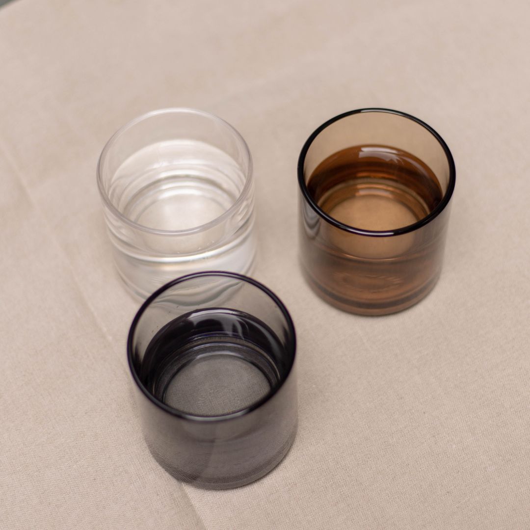 Hasami Glass Tumbler - Smokey Amber (set of 3)