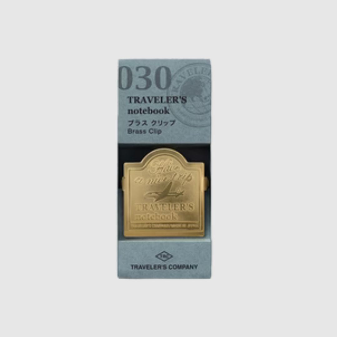 Traveler's Notebook Brass Clip Airplane