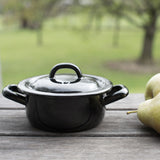 Riess Enamel Pot Black/White