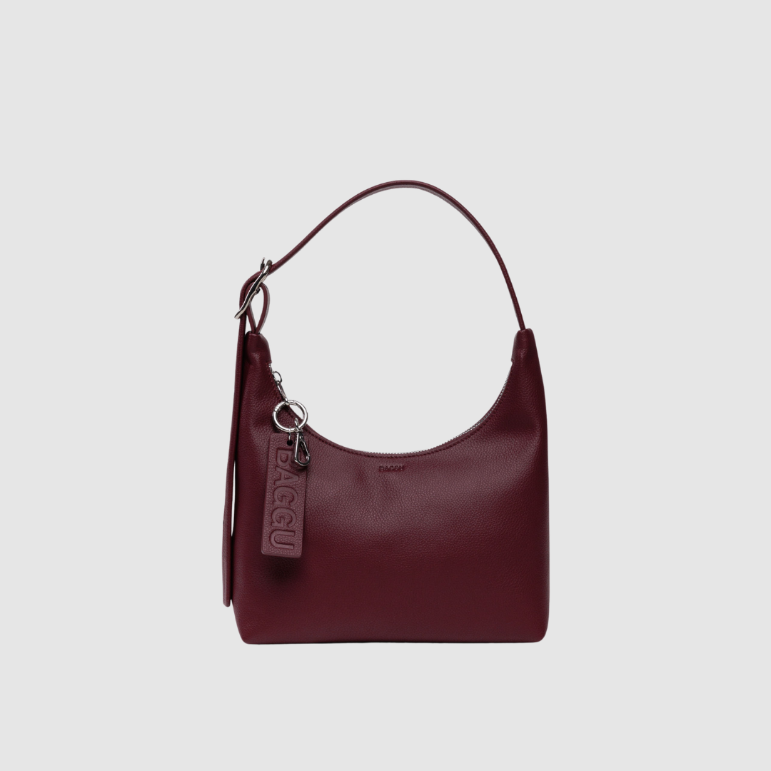 Baggu Recycled Leather Shoulder Bag Mini - Mahogany_Simple_Beautiful_Things