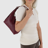 Baggu Recycled Leather Shoulder Bag Mini - Mahogany