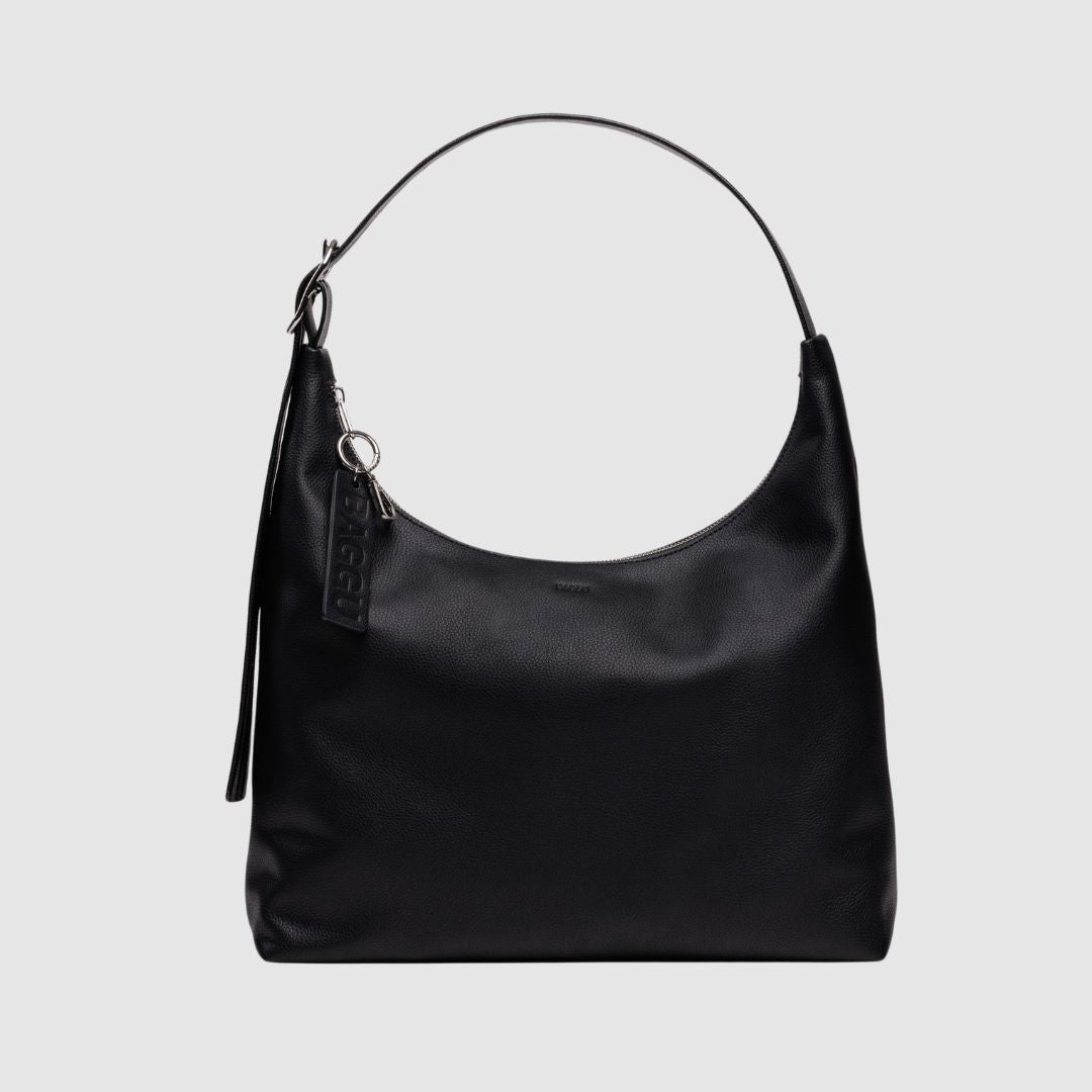 Baggu Recycled Leather Shoulder Bag - Black_Simple_Beautiful_Things