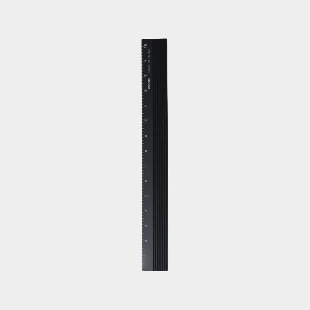 Midori Aluminium Ruler_Black_Simple_Beutiful_Things
