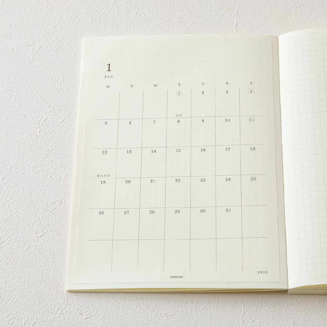 Midori MD - 2026 Diary Stickers
