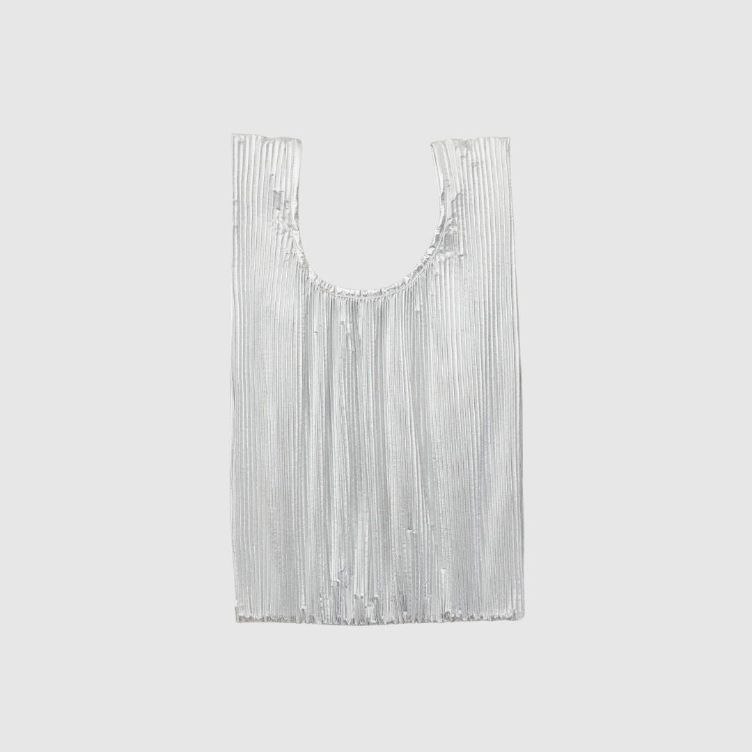 Baggu Pleated Baggu - Chrome Metallic_Simple_Beautiful_Things