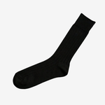Nishiguchi Kutsushita Praha Egyptian Cotton Ribbed Sock - Black_Simple_Beautiful_Things