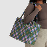 Baggu Cloud Carry-On Small - Green Star Plaid