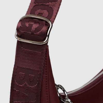 Baggu Recycled Leather Crescent Bag Medium - Mahogany