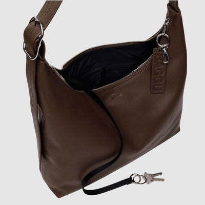 Baggu Recycled Leather Shoulder Bag - Brown