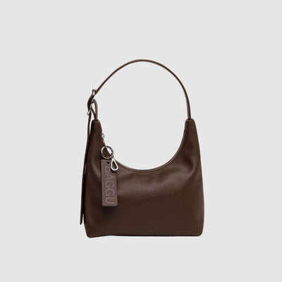 Baggu Recycled Leather Shoulder Bag Mini - Brown