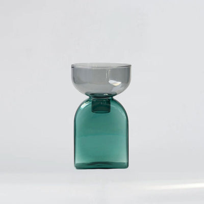 Two-Tone Glass Vase - Grey / Green_Simple-Beautiful_Things