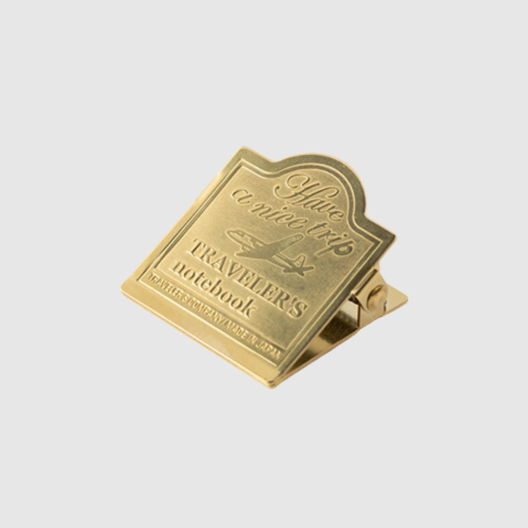 Traveler's Notebook Accessories - Brass clip Airplane