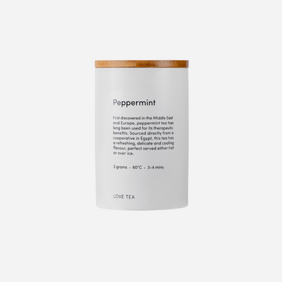 Love Tea Ceramic Cannister - Peppermint 20 Pyramid_Simple_Beautiful_Things