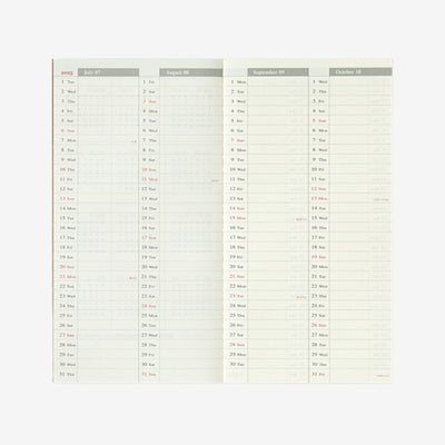 Traveler's Notebook 2025 Week + Memo (Jul - Dec)