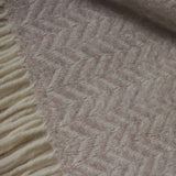 Klippan Eco Wool Blanket Herringbone - Beige and Ivory
