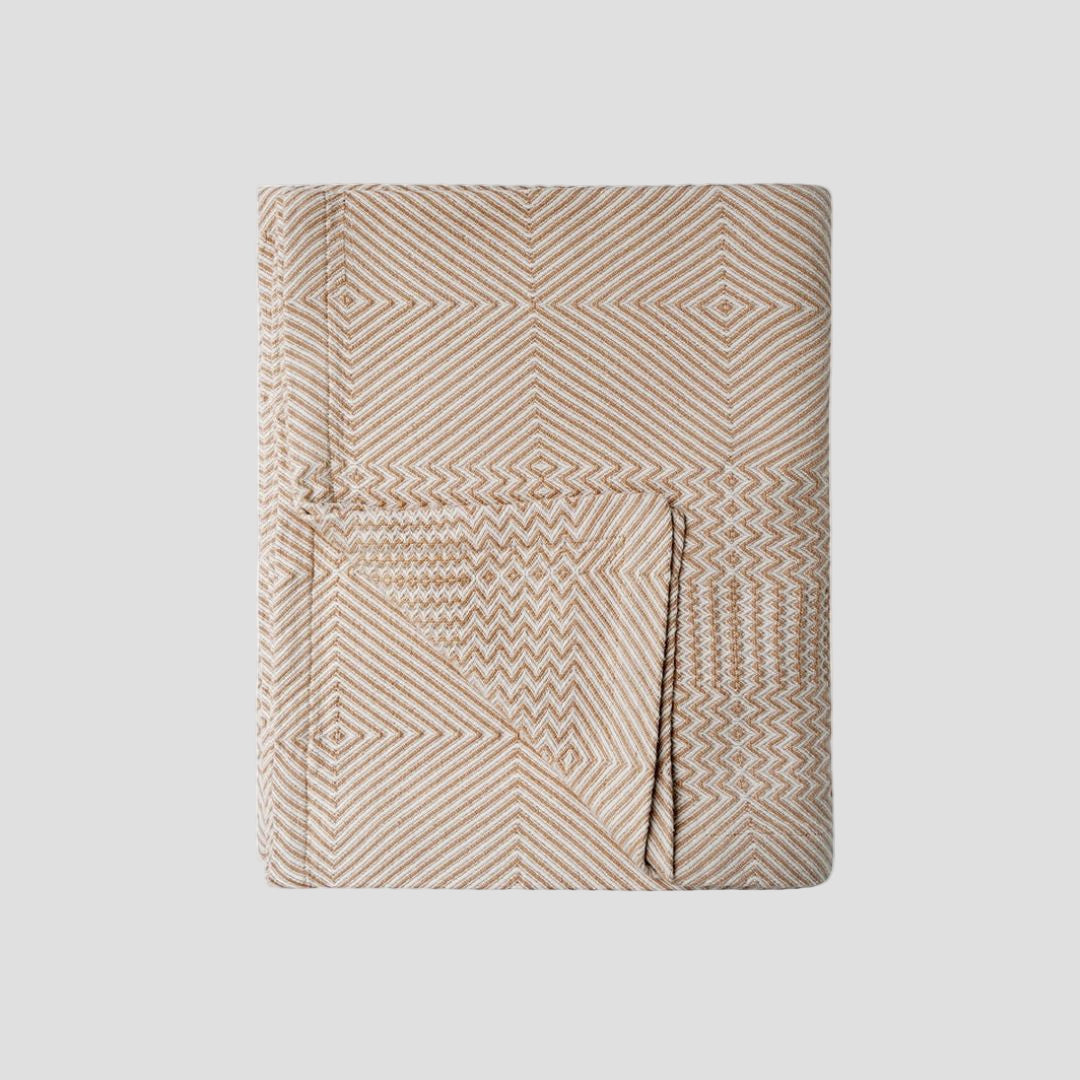 Mungo Cotton Throw Whalebone - Taupe_Simple_Beautiful_Things