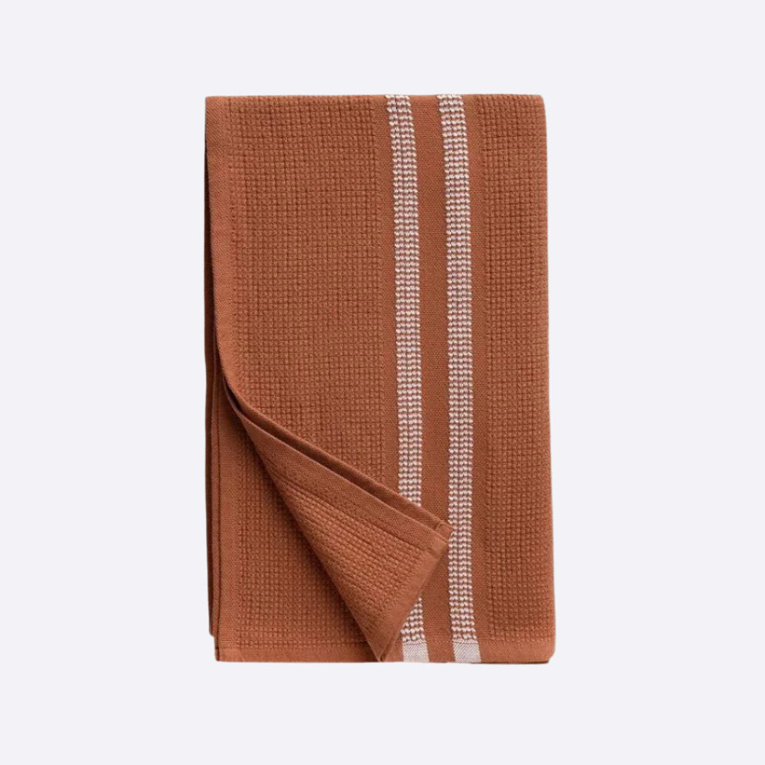 Mungo Organic Block Rib Towel - Russet_Simple_Beautiful_Things