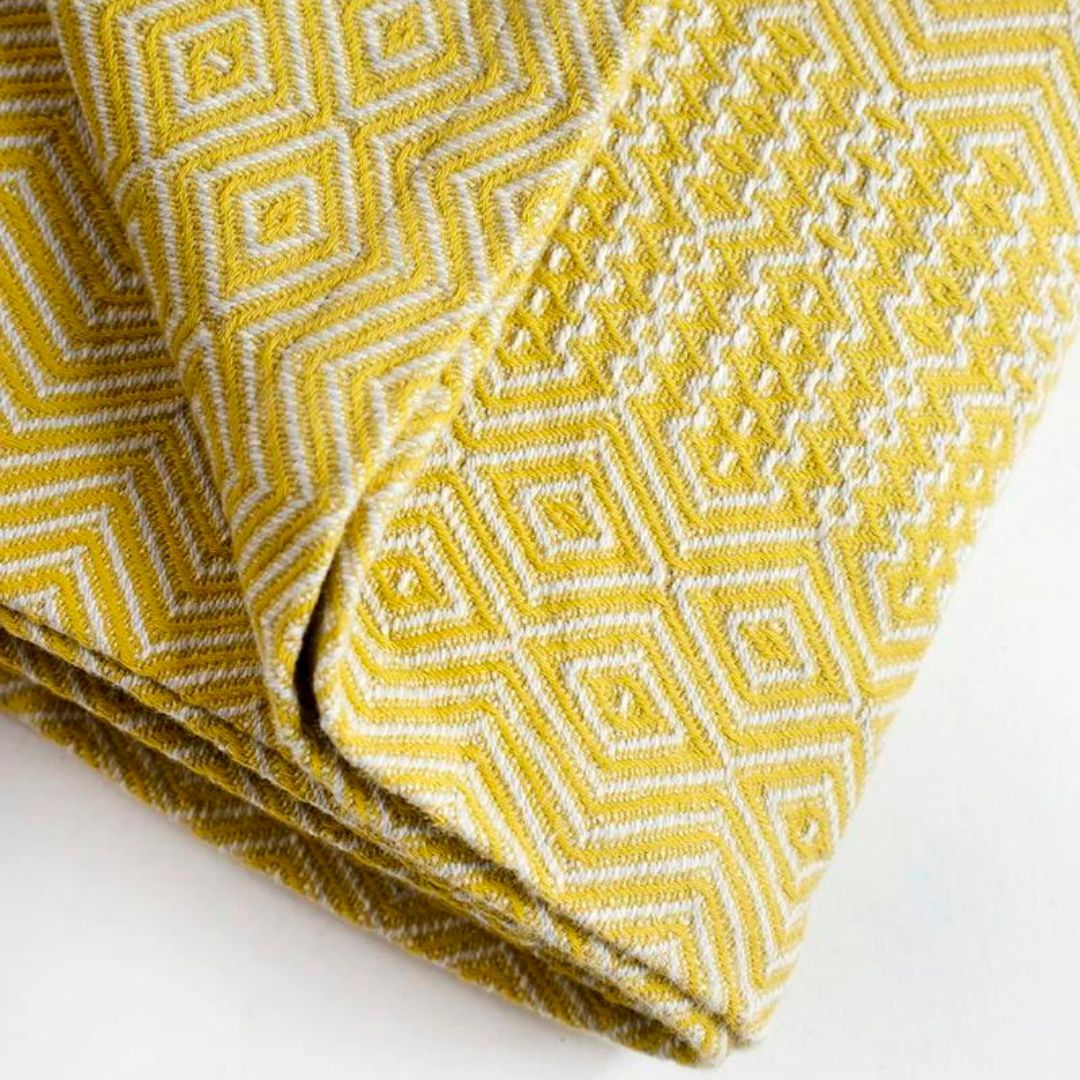 Mungo Cotton Throw Bakuba - Turmeric