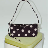 Baggu Loaf Bag - Black and Cream Polka Dot