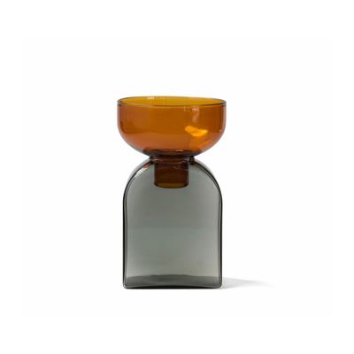 Two-Tone Glass Vase - Amber / Grey_Simple_Beautiful_Things