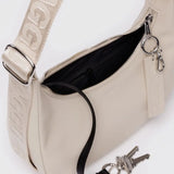 Baggu Recycled Leather Crescent Bag Small - Stone