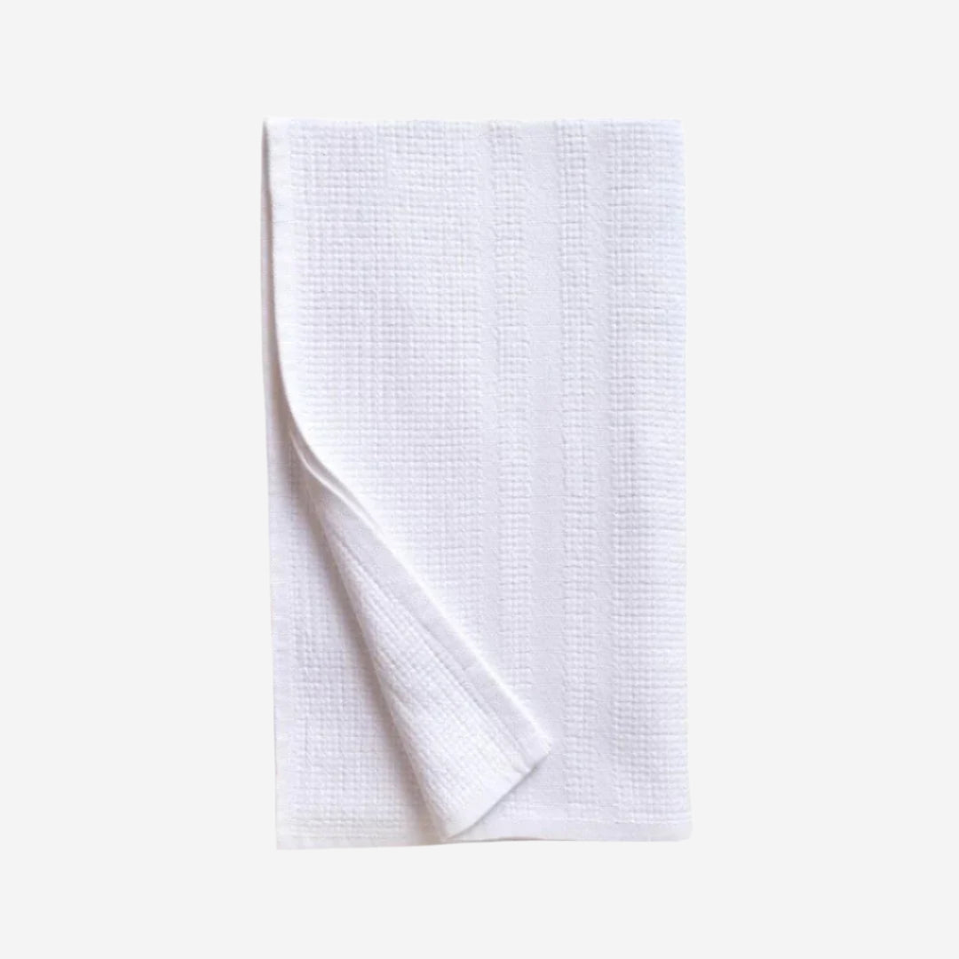 Mungo Organic Block Rib Towel - White_Simple_beautiful_Things