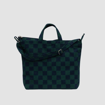 Baggu Horizontal Zip Duck Bag - Navy Green Check_Simple_Beautiful_Things