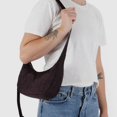 Baggu Crescent Bag Small - Chocolate Plum