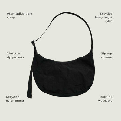 Baggu Nylon Crossbody Bag - Black