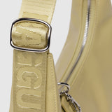 Baggu Recycled Leather Crescent Bag Small - Straw