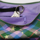 Baggu Nylon Crossbody Bag Medium - Green Star Plaid