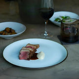 Alongu Plate 25cm Edged White