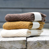 Nishiguchi Kutsushita Wool Cotton Boot Socks - Ivory