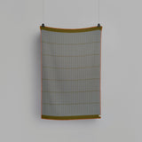 Roros Tweed Wool Throw Kassett - Moss Green / Light Blue Grey