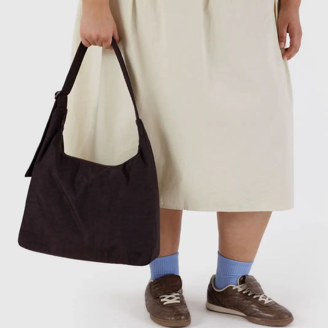 Baggu Nylon Shoulder Bag - Chocolate Plum