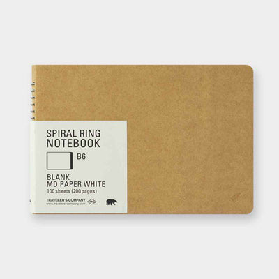 Traveler's Company - Spiral Ring Notebook White Paper