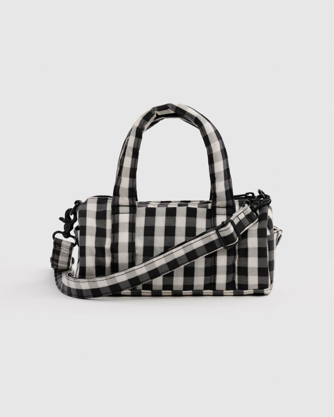 Baggu Duffle Bag - Black and Cream Gingham_Simple_Beautiful_Things