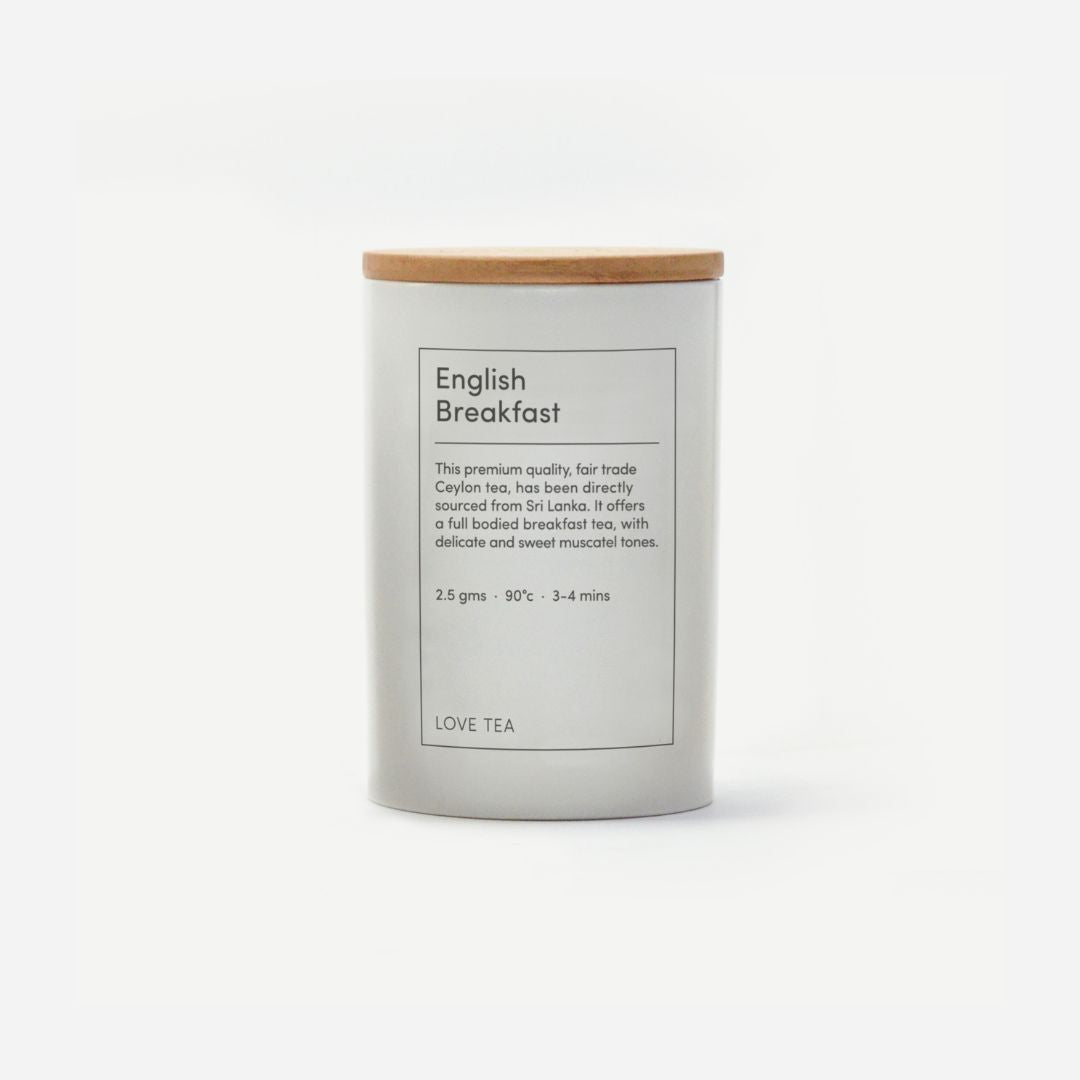 Love Tea Ceramic Cannister - English Breakfast Loose Leaf 100g_Simple_Beautiful_Things