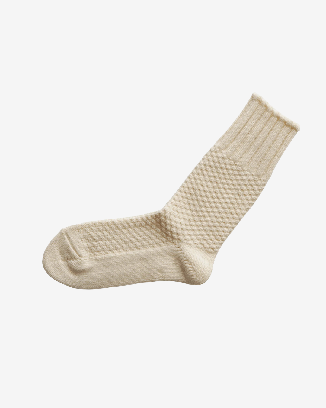 Nishiguchi Kutsushita Wool Cotton Boot Socks - Ivory_Simple_Beautiful_Things
