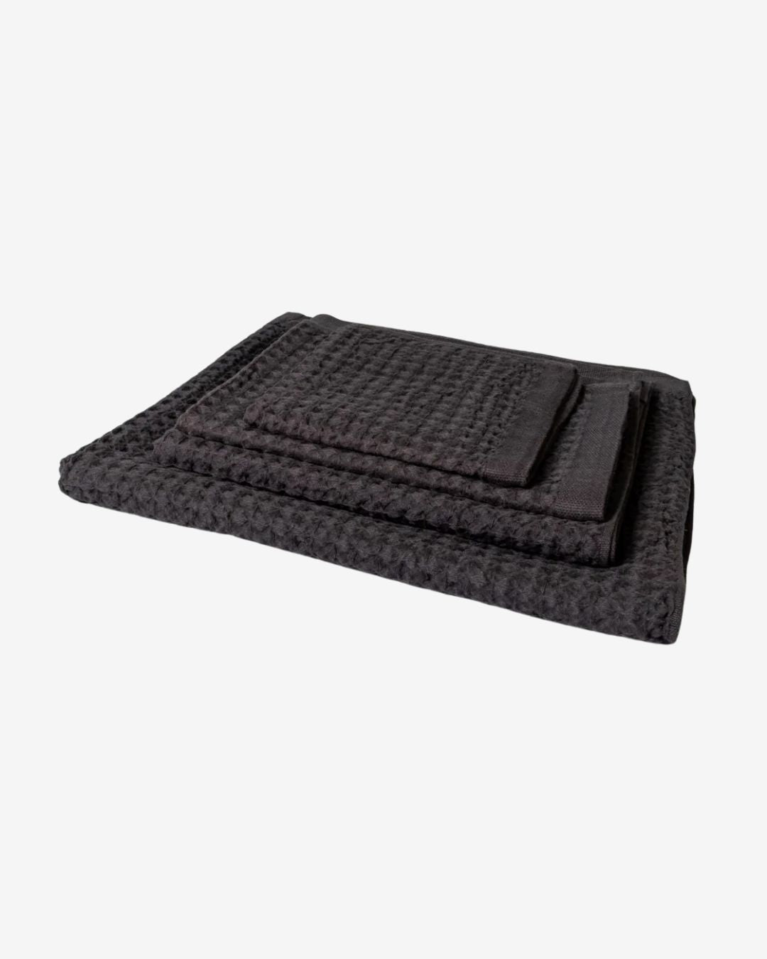 Kontex Heather Waffle Towel - Charcoal_Simple_Beautiful_Things