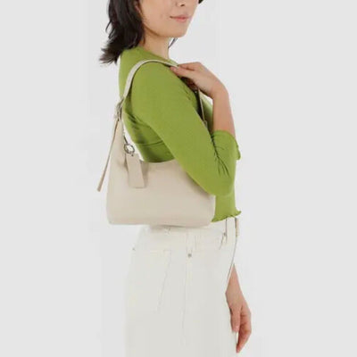 Baggu Recycled Leather Shoulder Bag Mini - Stone