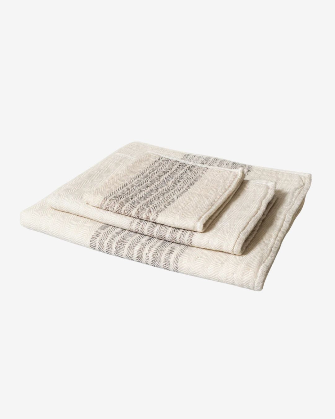 Kontex Towel Flaxline Brown & Beige_SimpleBEautiful_Things
