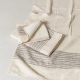 Kontex Towel Flaxline Brown & Beige