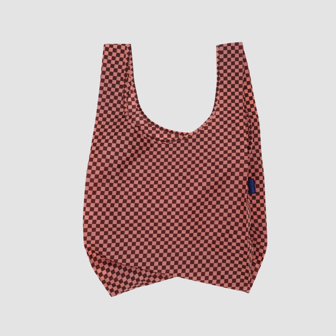 Baggu Standard Baggu - Pink Brown Check_Simple_Beautiful_Things