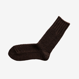 Nishiguchi Kutsushita Wool Cotton Boot Socks - Mocha Brown