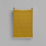 Roros Tweed Wool Throw Kassett - Ochre Yellow / Grey Beige