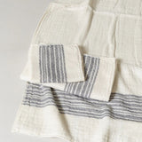 Kontex Towel Flaxline Navy & Ivory