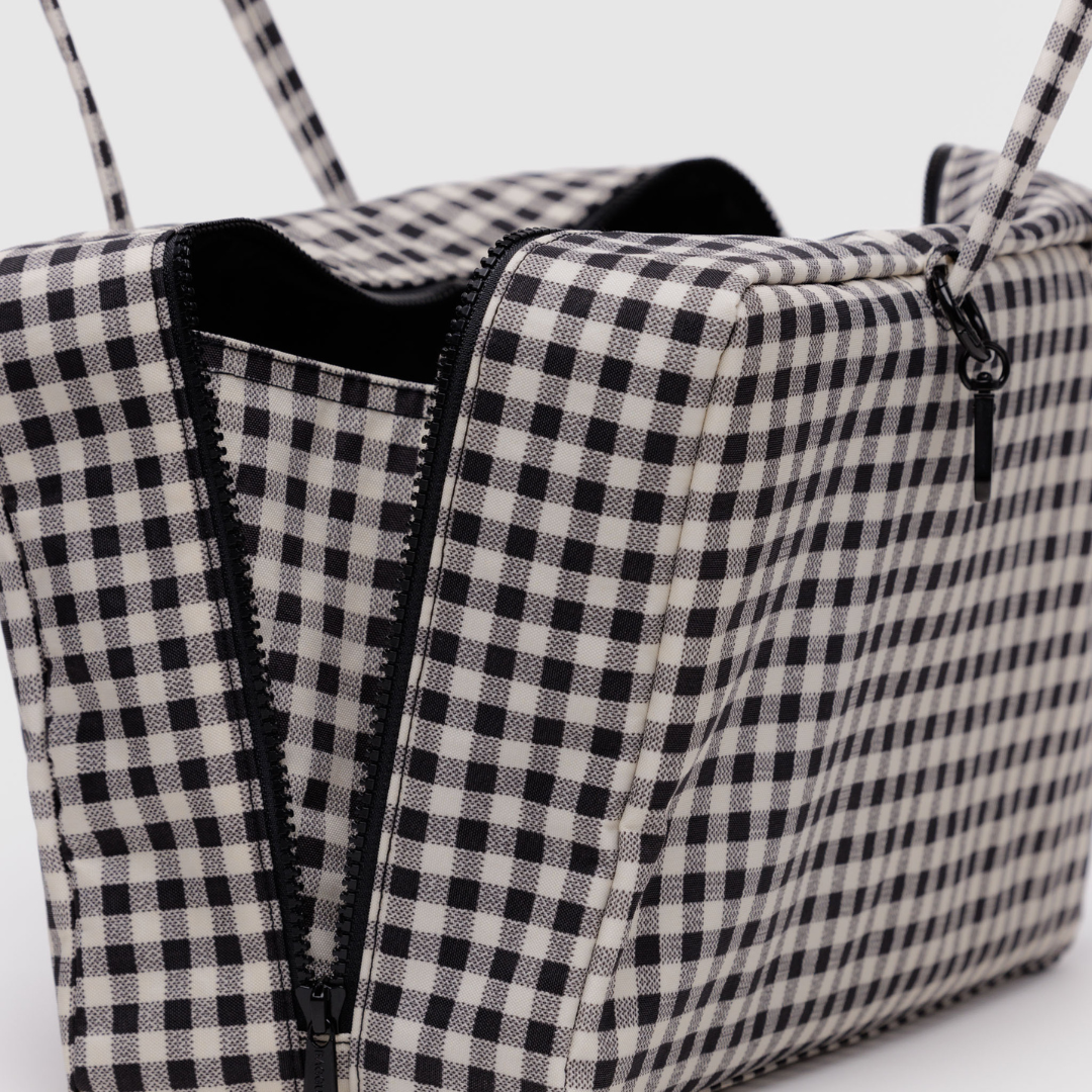 Baggu Bowler Bag - Black & White Gingham