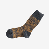 Nishiguchi Kutsushita Wool Jacquard Socks - Navy_Simple_Beautiful_Things