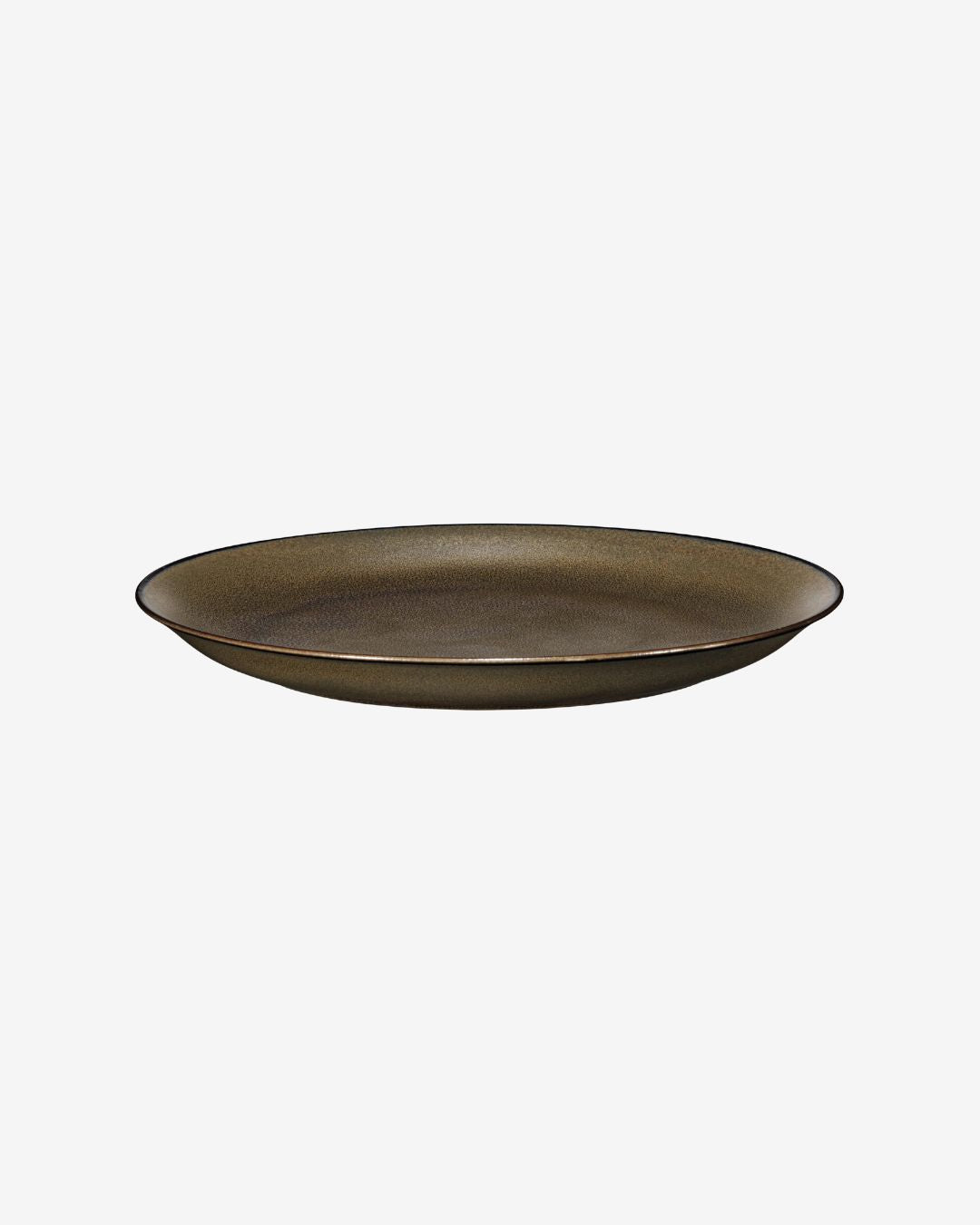 Alongu Plate 22cm Tenmoku Brown_Simple_Beautiful_Things